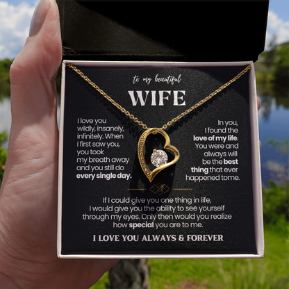 To My Wife - Love Heart Necklace - Love You Always