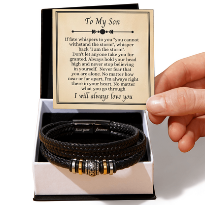 To My Son - Love You Forever Bracelet - I Am the Storm