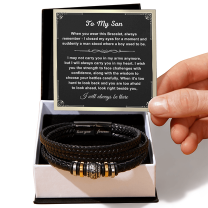 To My Son - Love You Forever Bracelet - I Will Always Be There Gift