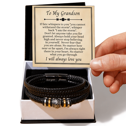 To My Grandson - Love You Forever Bracelet - I Am the Storm