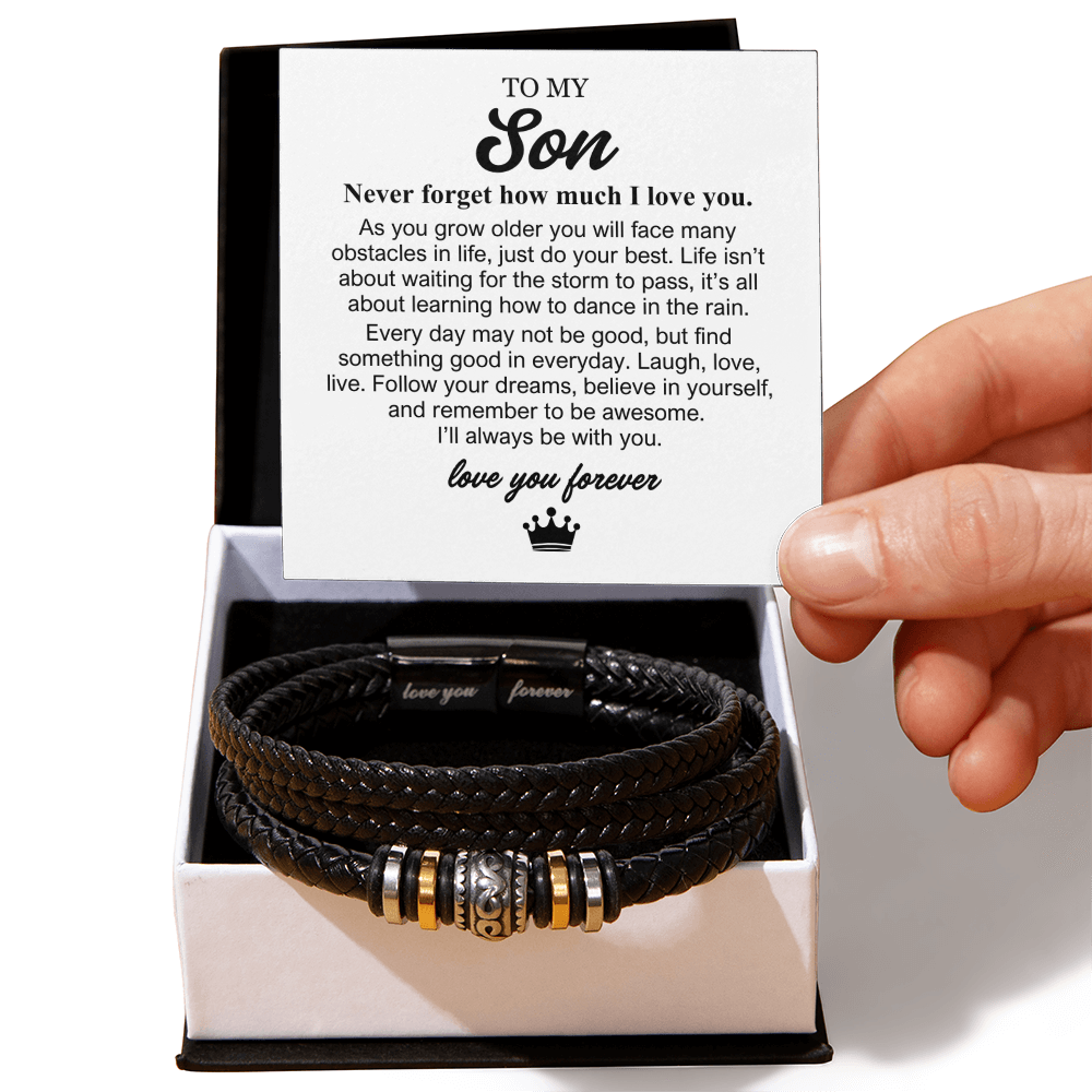 To My Son - Love You Forever Bracelet - Always With You Gift