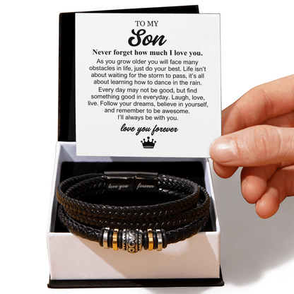 To My Son - Love You Forever Bracelet - Always With You Gift