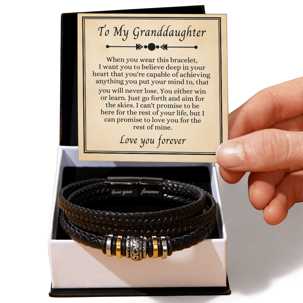 To My Grandson - Love You Forever Bracelet - Love You for the Rest of Mine