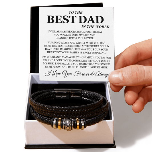 To My Husband - Love You Forever Bracelet - Thankful You Are Mine Gift