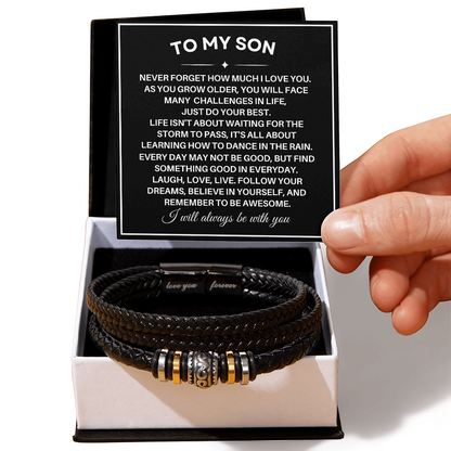 To My Son - Love You Forever Bracelet - Always With You Gift