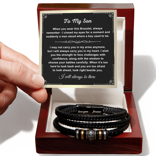 To My Son - Love You Forever Bracelet - I Will Always Be There Gift