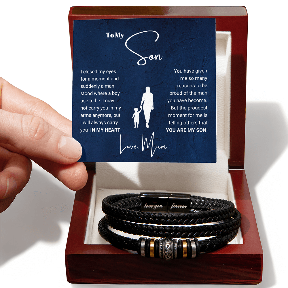 To My Son - Love You Forever Bracelet - Proud You Are My Son Gift