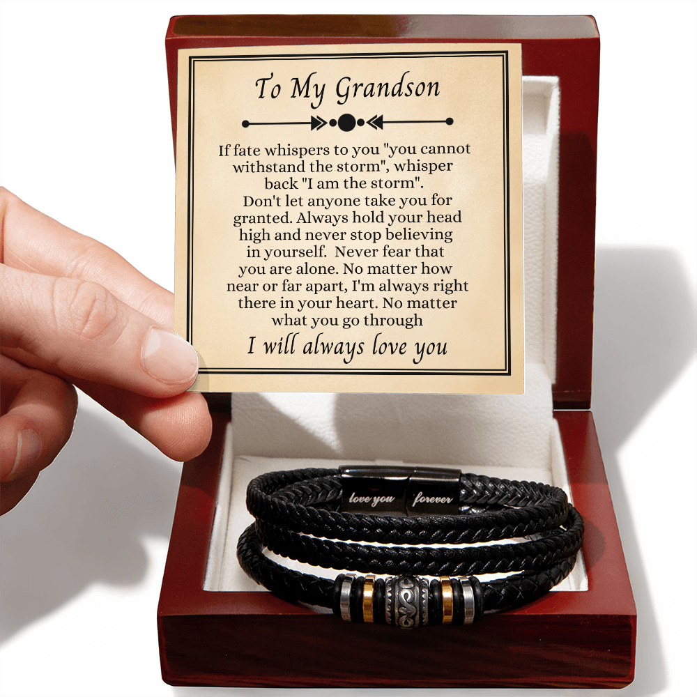 To My Grandson - Love You Forever Bracelet - I Am the Storm
