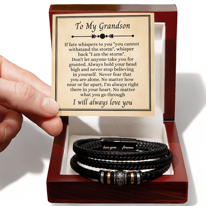 To My Grandson - Love You Forever Bracelet - I Am the Storm