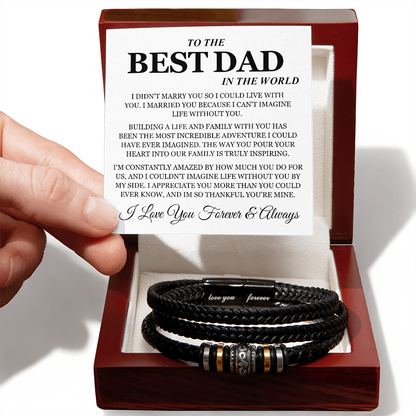 To My Husband - Love You Forever Bracelet - Thankful You Are Mine Gift