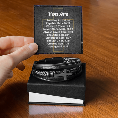 You Are Chosen - Bible Verse Cross Bracelet