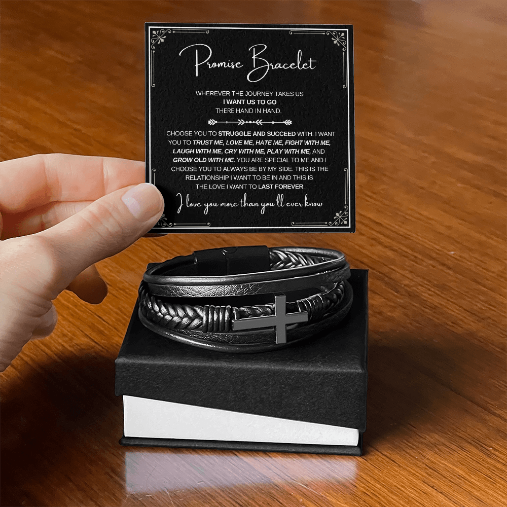 To My Man - Cross Bracelet - I Choose You Message Card Gift