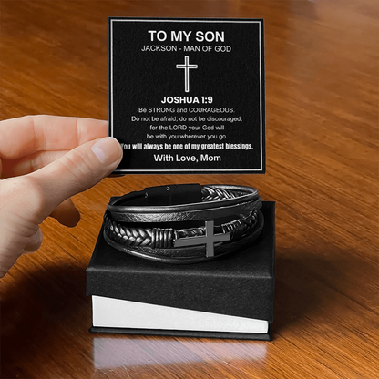 One Of The Greatest Blessings - Cross Bracelet Gift for Son