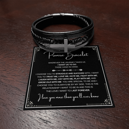 To My Man - Cross Bracelet - I Choose You Message Card Gift