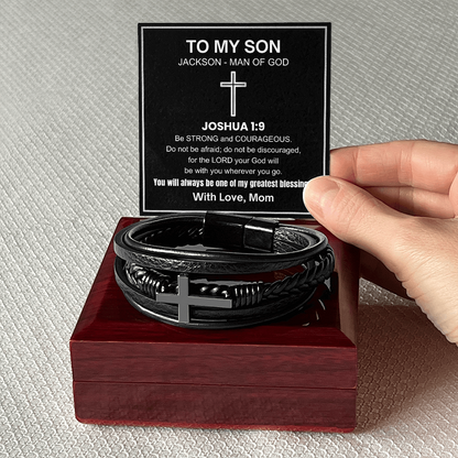 One Of The Greatest Blessings - Cross Bracelet Gift for Son