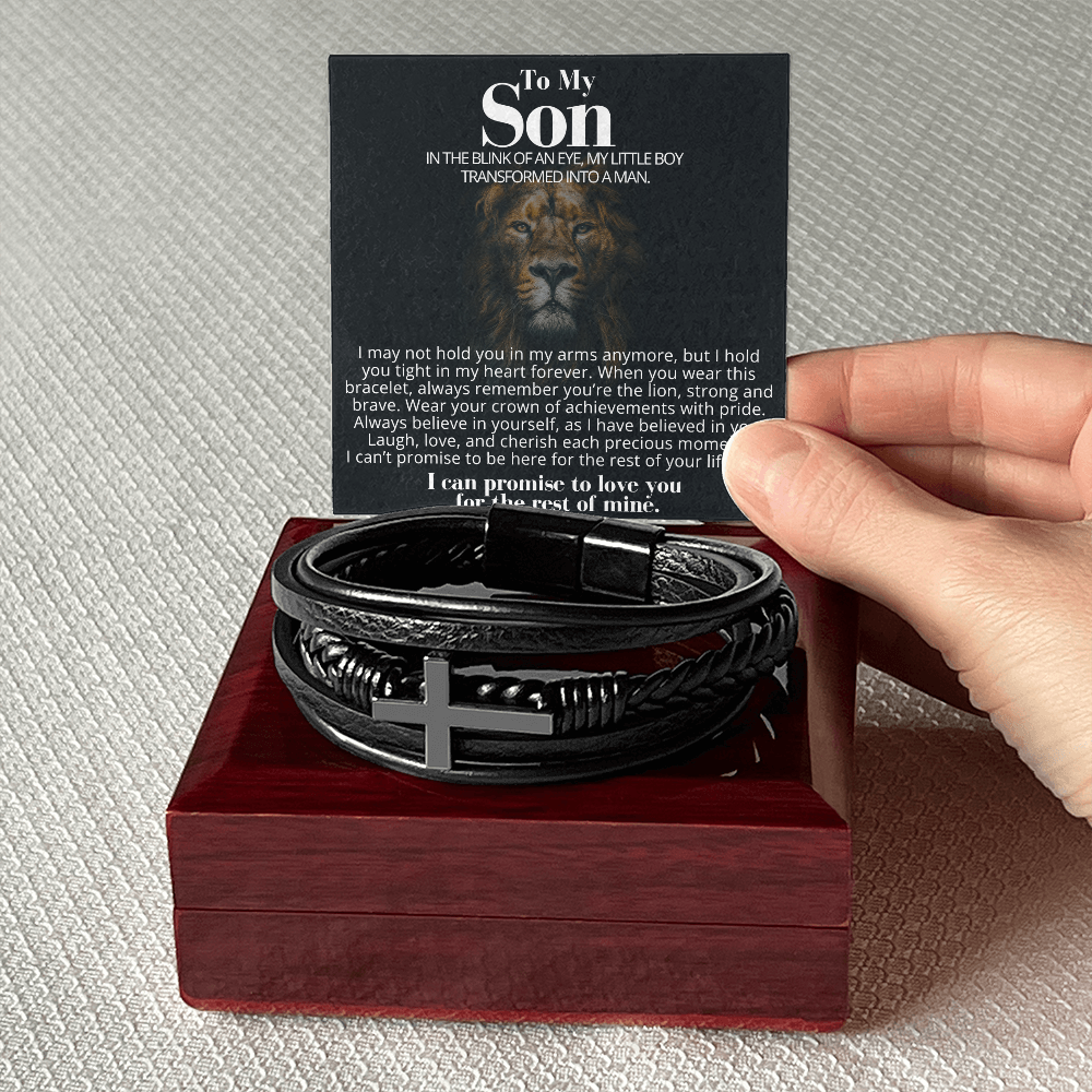 To My Son - Cross Bracelet - You Are the Lion