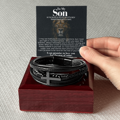 To My Son - Cross Bracelet - You Are the Lion