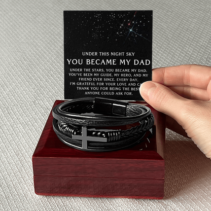 Under This Sky - Cross Bracelet Father's Day Gift for Dad