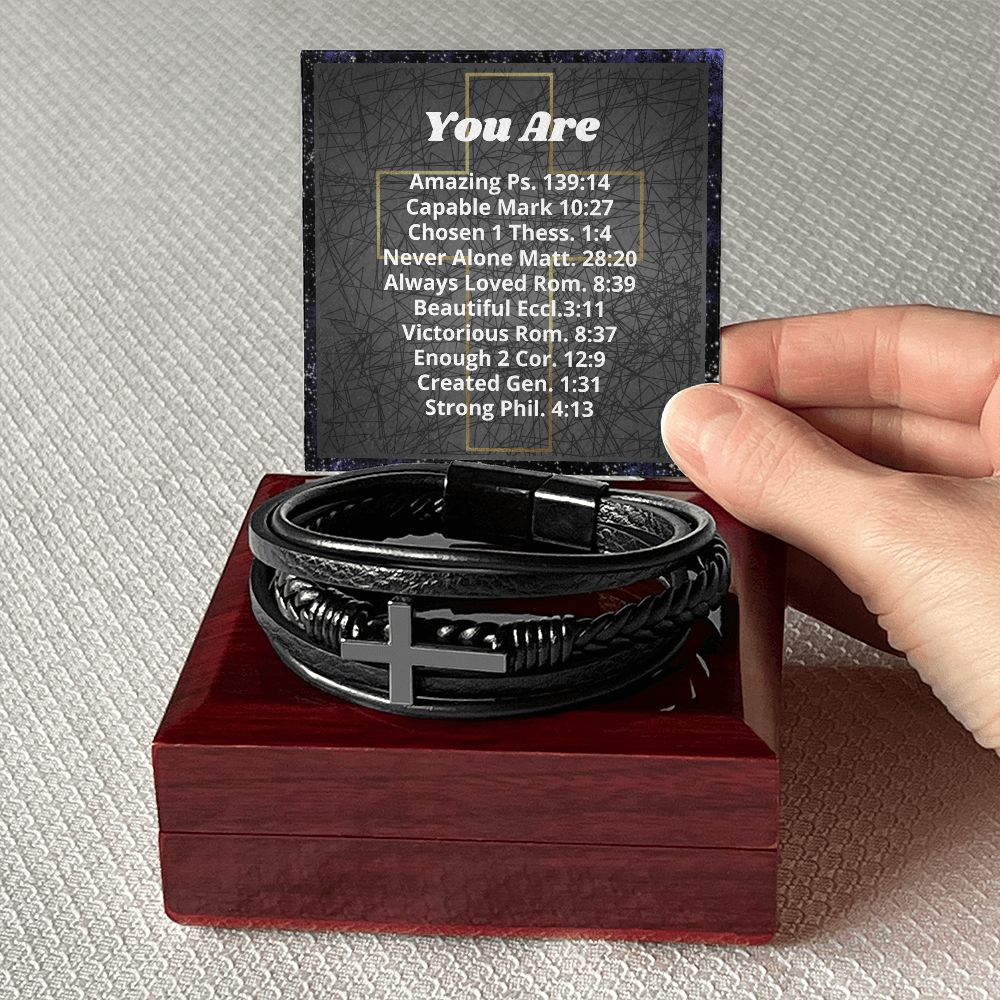 You Are Chosen - Bible Verse Cross Bracelet