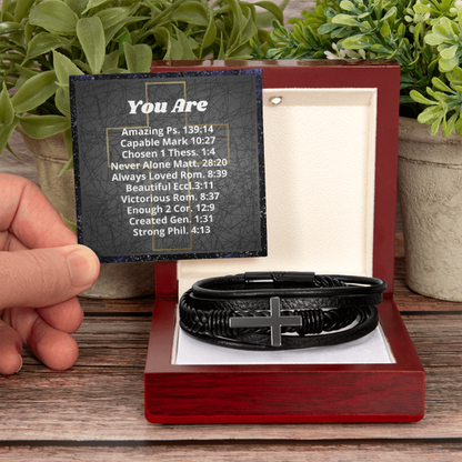 You Are Chosen - Bible Verse Cross Bracelet