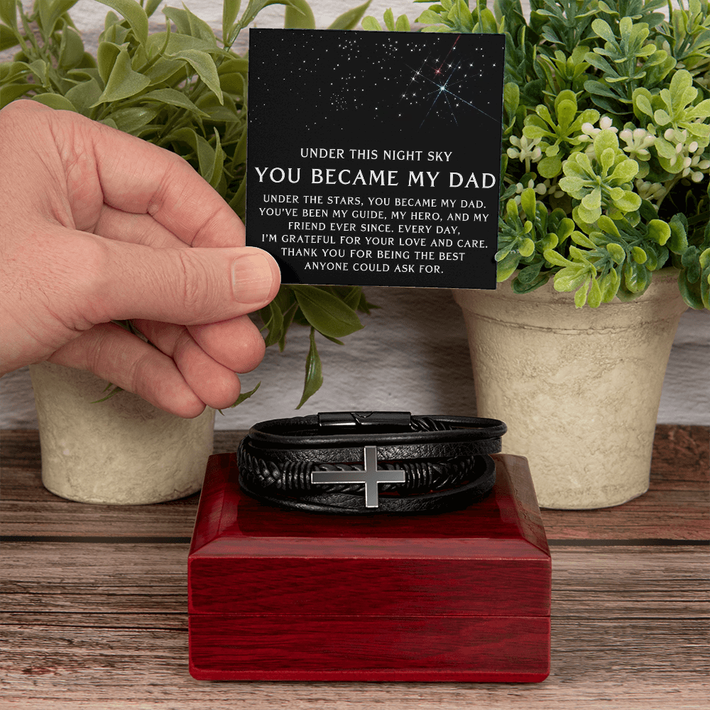 Under This Sky - Cross Bracelet Father's Day Gift for Dad