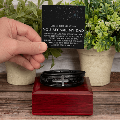 Under This Sky - Cross Bracelet Father's Day Gift for Dad