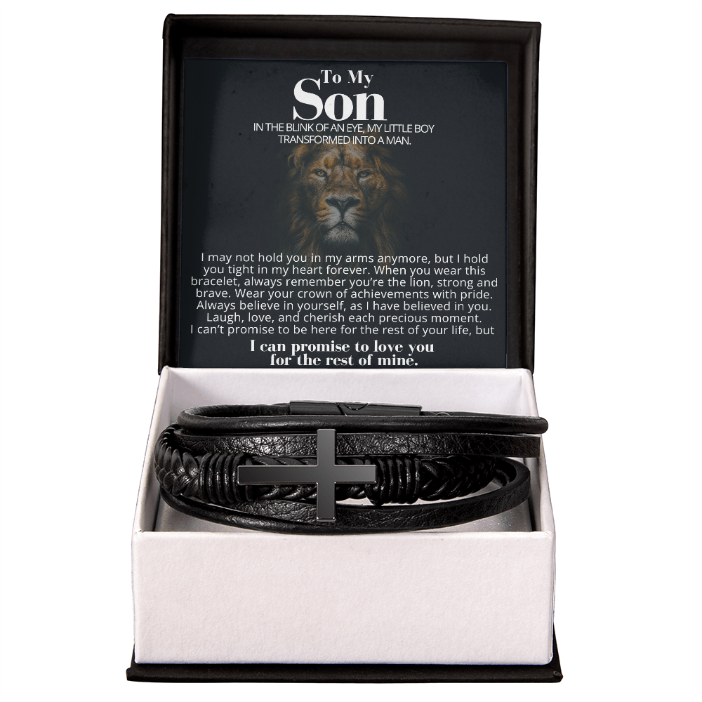 To My Son - Cross Bracelet - You Are the Lion