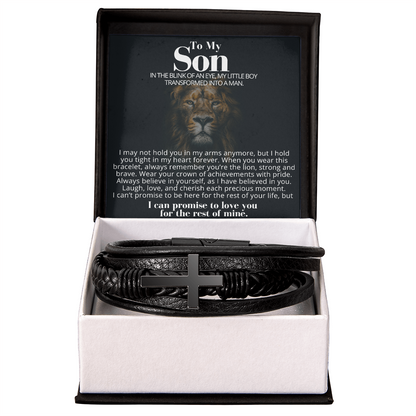 To My Son - Cross Bracelet - You Are the Lion