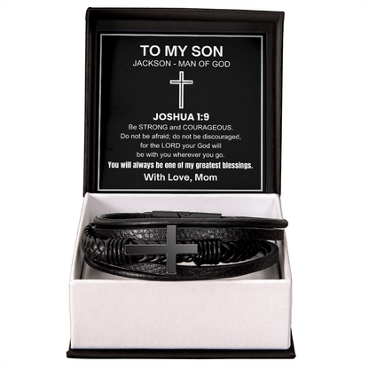 One Of The Greatest Blessings - Cross Bracelet Gift for Son