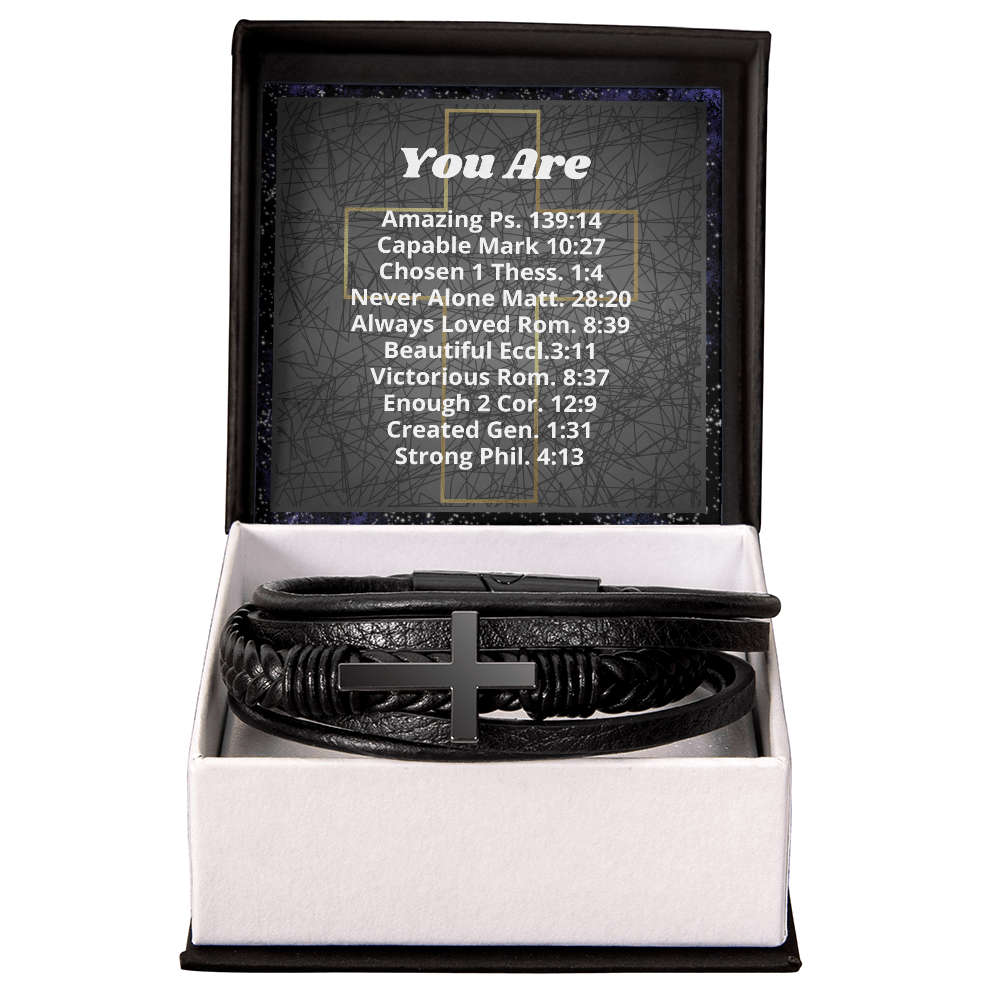 You Are Chosen - Bible Verse Cross Bracelet