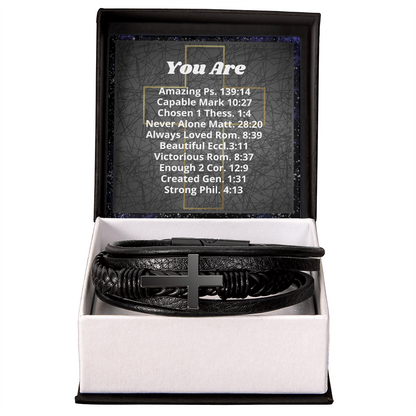 You Are Chosen - Bible Verse Cross Bracelet