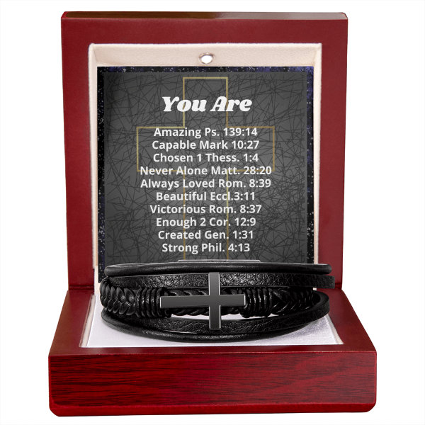 You Are Chosen - Bible Verse Cross Bracelet