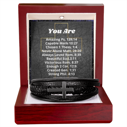 You Are Chosen - Bible Verse Cross Bracelet