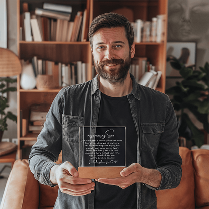 To My Son - Acrylic Plaque Nightlight LED Lamp Heartfelt Message gift