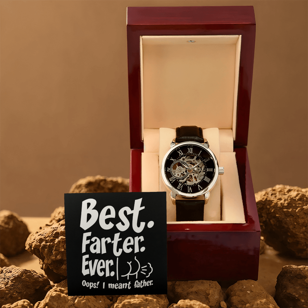Funny “Best Father” Skeleton Watch Gift for Dad