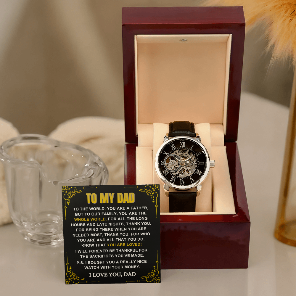 Thankful for the Sacrifices You Made - Father's Day Watch Gift for Dad
