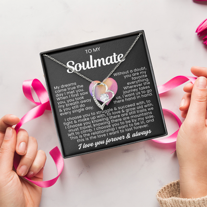 To My Soulmate - Love Heart Necklace - Love You Always