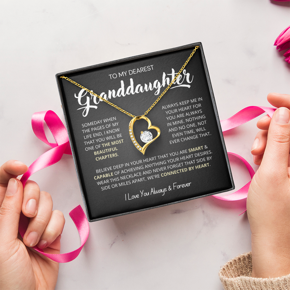 To My Granddaughter - Love Heart Necklace - You Are the Most Beautiful Chapter