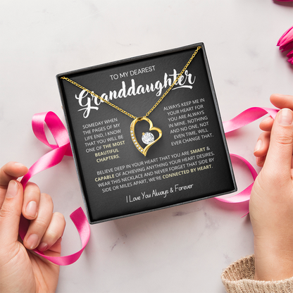 To My Granddaughter - Love Heart Necklace - You Are the Most Beautiful Chapter