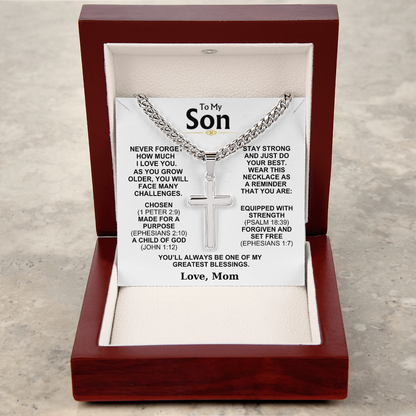 You Are One Of My Greatest Blessings - Cross Necklace Gift for Son