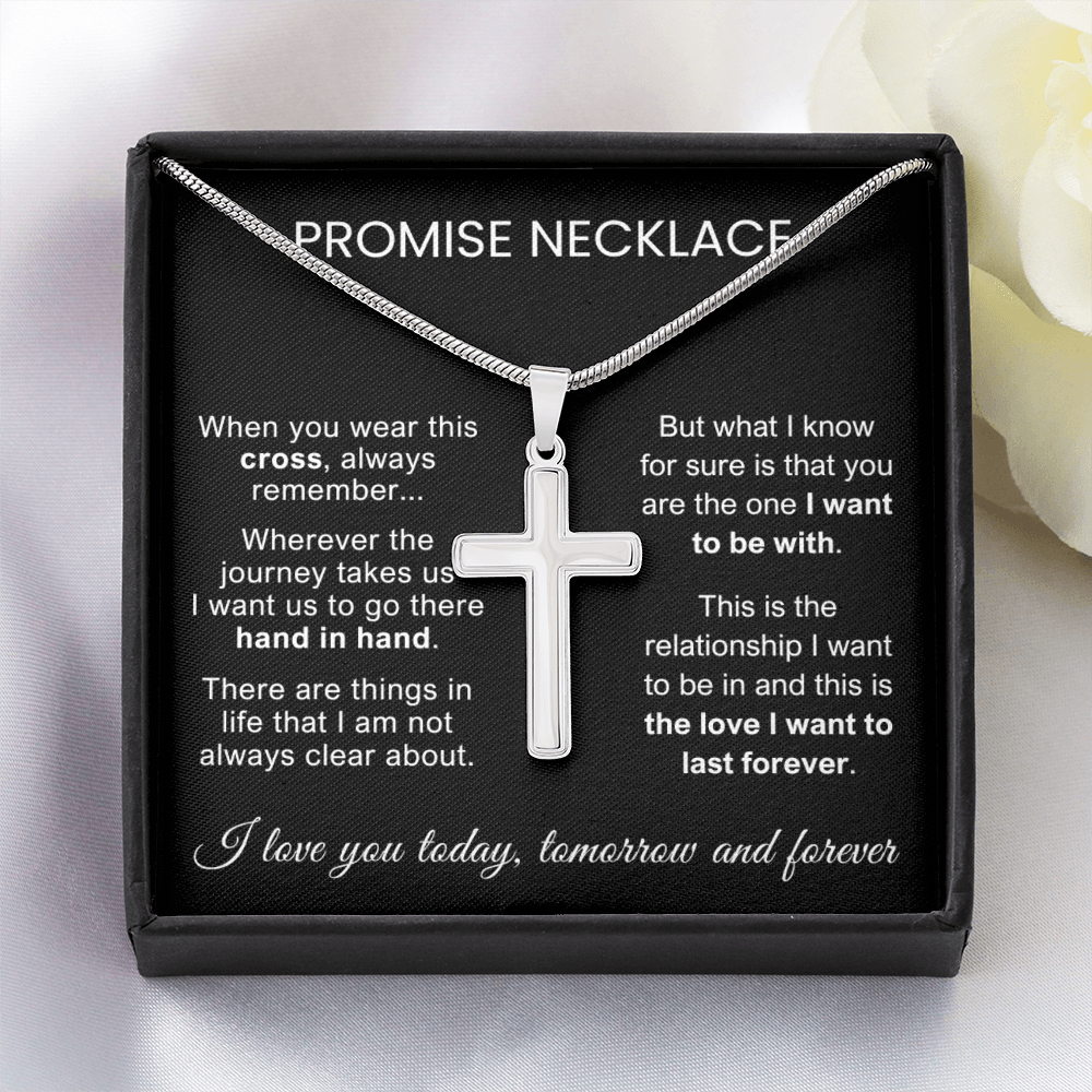 To My Man - Cross Necklace - Love You Forever Message Card Gift