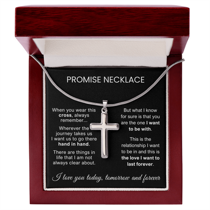 To My Man - Cross Necklace - Love You Forever Message Card Gift