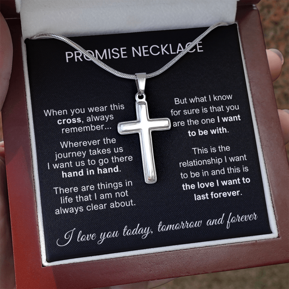 To My Man - Cross Necklace - Love You Forever Message Card Gift
