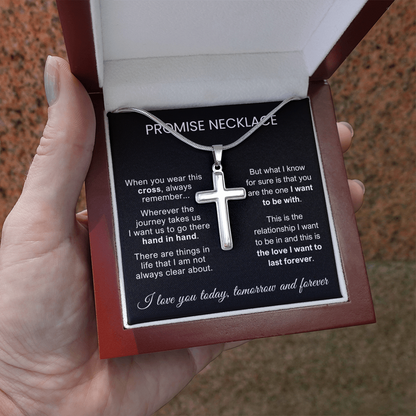 To My Man - Cross Necklace - Love You Forever Message Card Gift