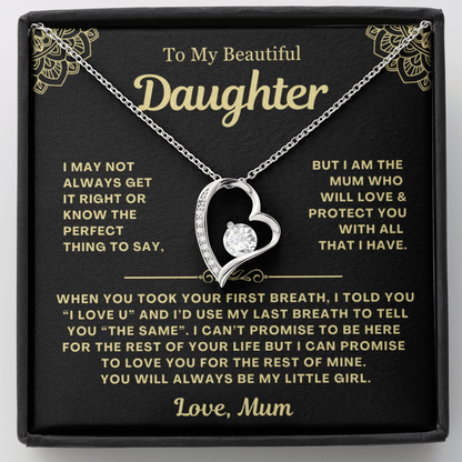 You Will Always Be My Little Girl - Necklace Gift for Daughter from Mum