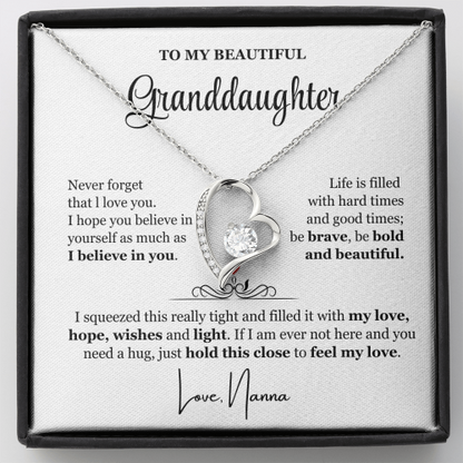 I Believe In You - Necklace Gift for Granddaughter from Nanna