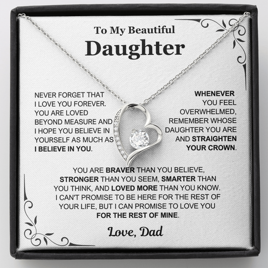 You Are Loved Beyond Measure - Necklace Gift for Daughter from Dad
