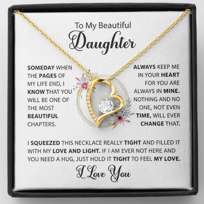 You Are Always In My Heart - Necklace Gift for Daughter from Dad