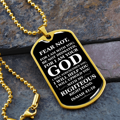 Dog Tag Necklace for Christian Baptism Confirmation and 1st Communion Gift