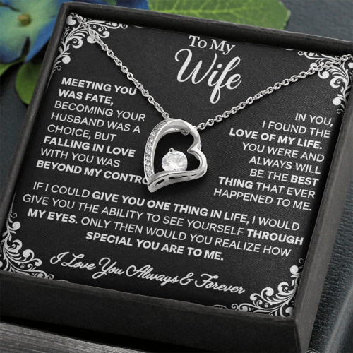 To My Wife - Love Heart Necklace - You Are Special Valentine's Day Gift